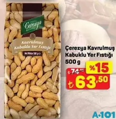ÇEREZYA KAVRULMUŞ KABUKLU YER FISTIĞI 500 G